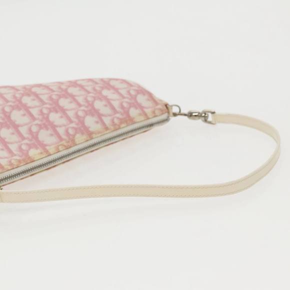 Christian Dior Saddle Pouch Trotter Canvas Pouch Pink Auth 95391 - Picture 7 of 16
